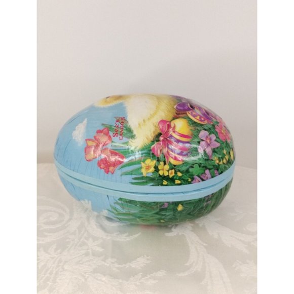 Easter Bunny Rabbit Elegant Oval Egg Canister W/Duck And Egg's Paper Mache... - Picture 5 of 7